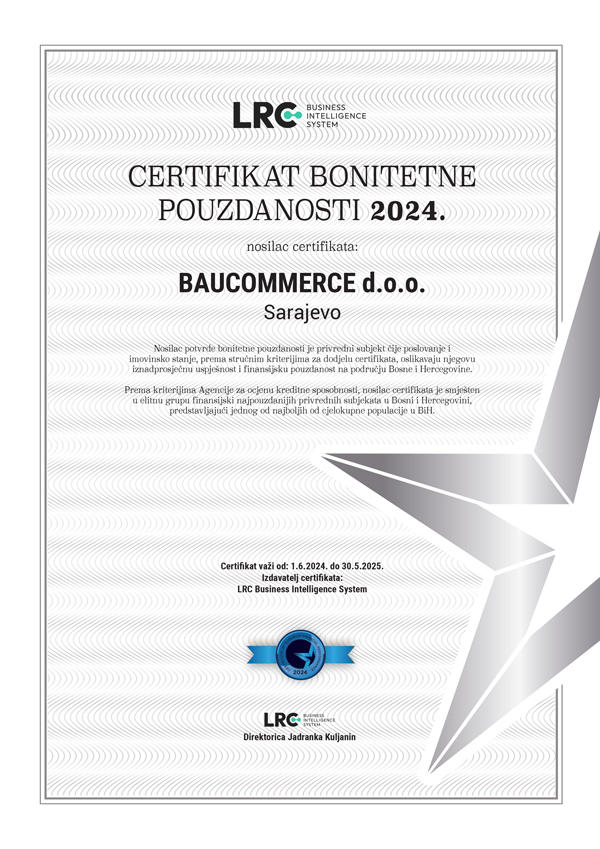 Certifikat bonitetne pouzdanosti 2024